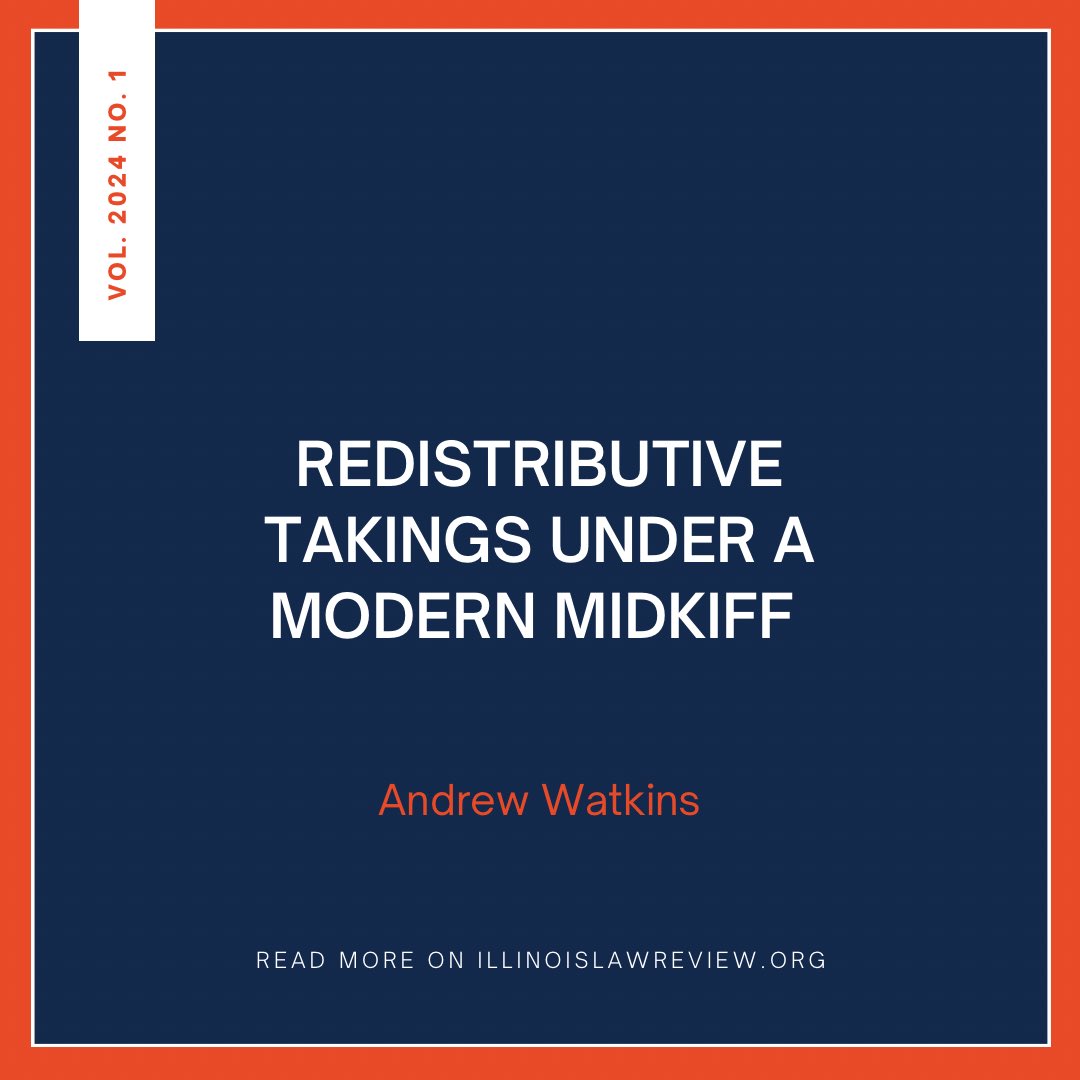 2024 U. Ill. L. Rev. 317

In this Note, the Author posits that states experiencing concentrated homeownership markets may consider enacting legislation modeled off Hawaii’s Act to dilute the market and provide Americans a feasible path to homeownership once again. Link in bio!