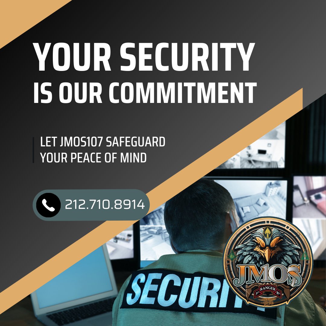 Let JMOS107 safeguard your peace of mind
.
Call us today at 👉 212.710.8914.
.
#privatesecurity #security #securityservice #privateinvestigation #securityguard #protection #securityservices #LongIsland #NY #NewYork #JMOS107