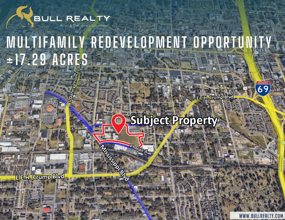 Memphis Multifamily Redevelopment Opportunity | ±144,000 SF | ±17.29 Acres <a href="/LandInvestCRE/">Development Intel</a> <a href="/BullRealty/">Michael Bull, CCIM</a>  bullrealty.com/properties/mem…