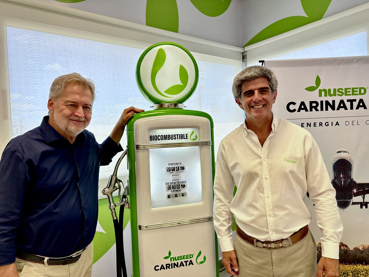 mirabellarob's tweet image. Visité la empresa #Nuseed, que creó una semilla para la producción de biocombustible, probada y requerida por una aeronáutica ✈️francesa, para reducir la  huella de carbono y generar una alternativa de cultivo rotativo sostenible. De Santa Fe al mundo.