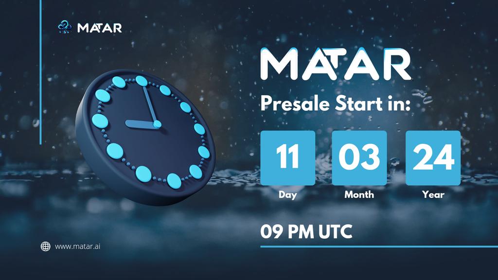 MATAR__AI's tweet photo. 🔸 The Matar Project proudly announces the start of pre-sale soon 🚀✨
- Start pre-sale.
🗓 Date: Monday, March 11, 2024
⏰ Time: 9:00 PM UTC
🔗 Pre-sale link: https://t.co/ZjEeKyUNfx
#MATAR_AI #MATAR #NFT #nftmarket #investment #BNB #Pre_sale #presale https://t.co/zEyZom3wgX