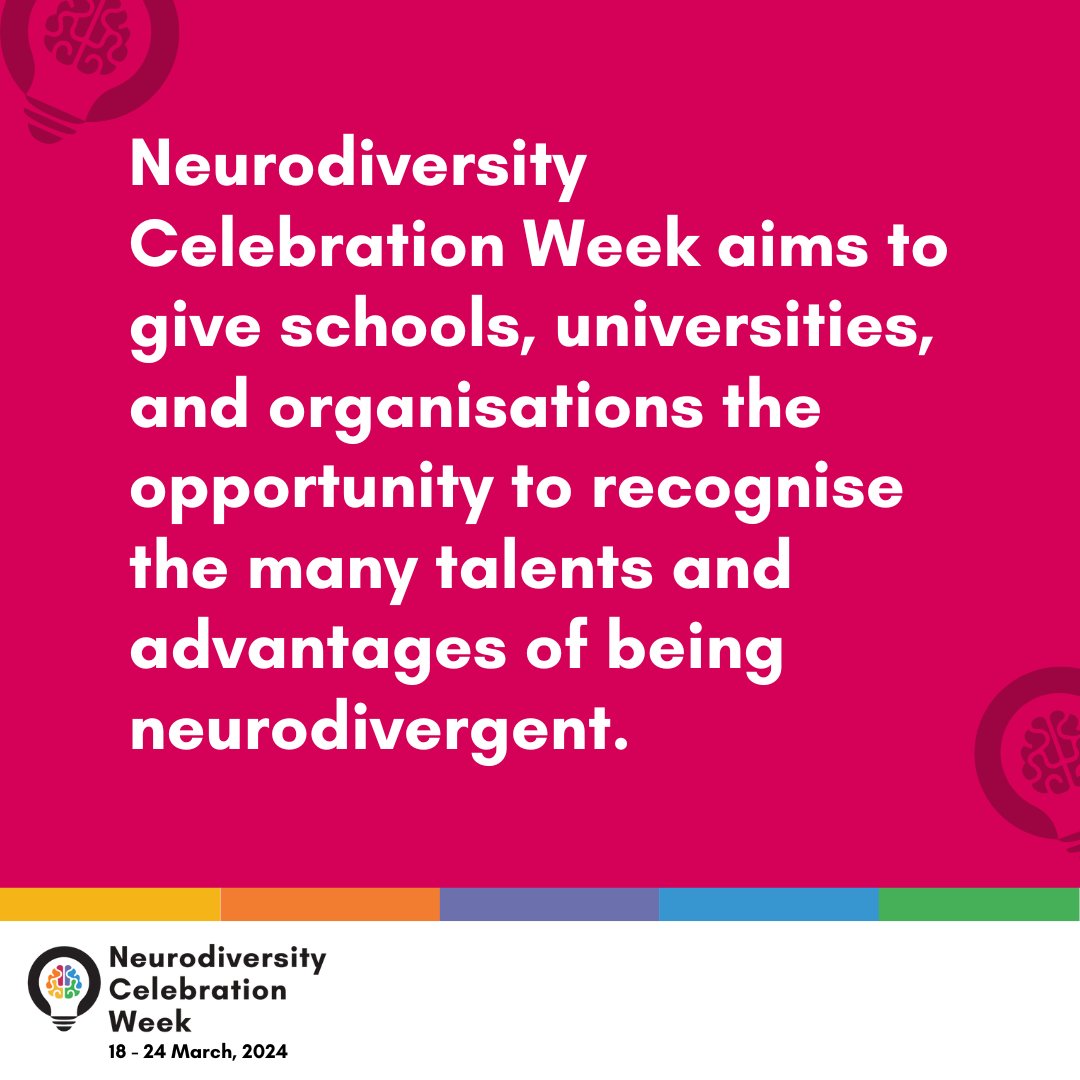 So excited to be joining Neurodiversity Celebration Week! Stay tuned for our themed days and activities taking place! #EWLearns