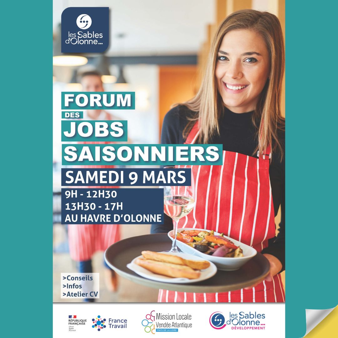 🚀Les Sables d'Olonne Agglomération organise son Forum en partenariat avec le réseau pour l'Emploi👉L'occasion pour vous, de rencontrer les employeurs du littoral qui ont hâte de vous recruter pour la saison mais aussi en...CDD longue durée et CDI📣On vous attend muni de votre CV