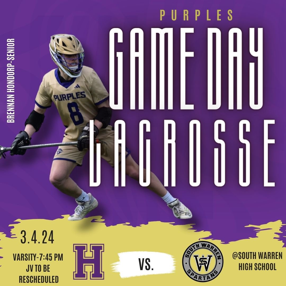 PurplesLAX's tweet image. Schedule update! We will battle @swhs_lacrosse under the lights tonight at 7:45 pm in a top 15 matchup!!