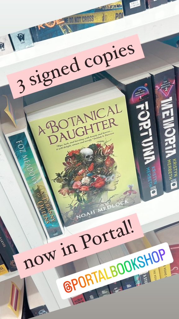 Noah Medlock (@medlock_noah) on Twitter photo To see my little gay plant monstrosity for sale in <a href="/PortalBookshop/">The Portal Bookshop</a>, champions of queer sci fi, fantasy and horror… I mean. That’s it. That’s been the dream all along 😭
(Plus Lali was there to give me a much-needed hug) To see my little gay plant monstrosity for sale in <a href="/PortalBookshop/">The Portal Bookshop</a>, champions of queer sci fi, fantasy and horror… I mean. That’s it. That’s been the dream all along 😭
(Plus Lali was there to give me a much-needed hug)