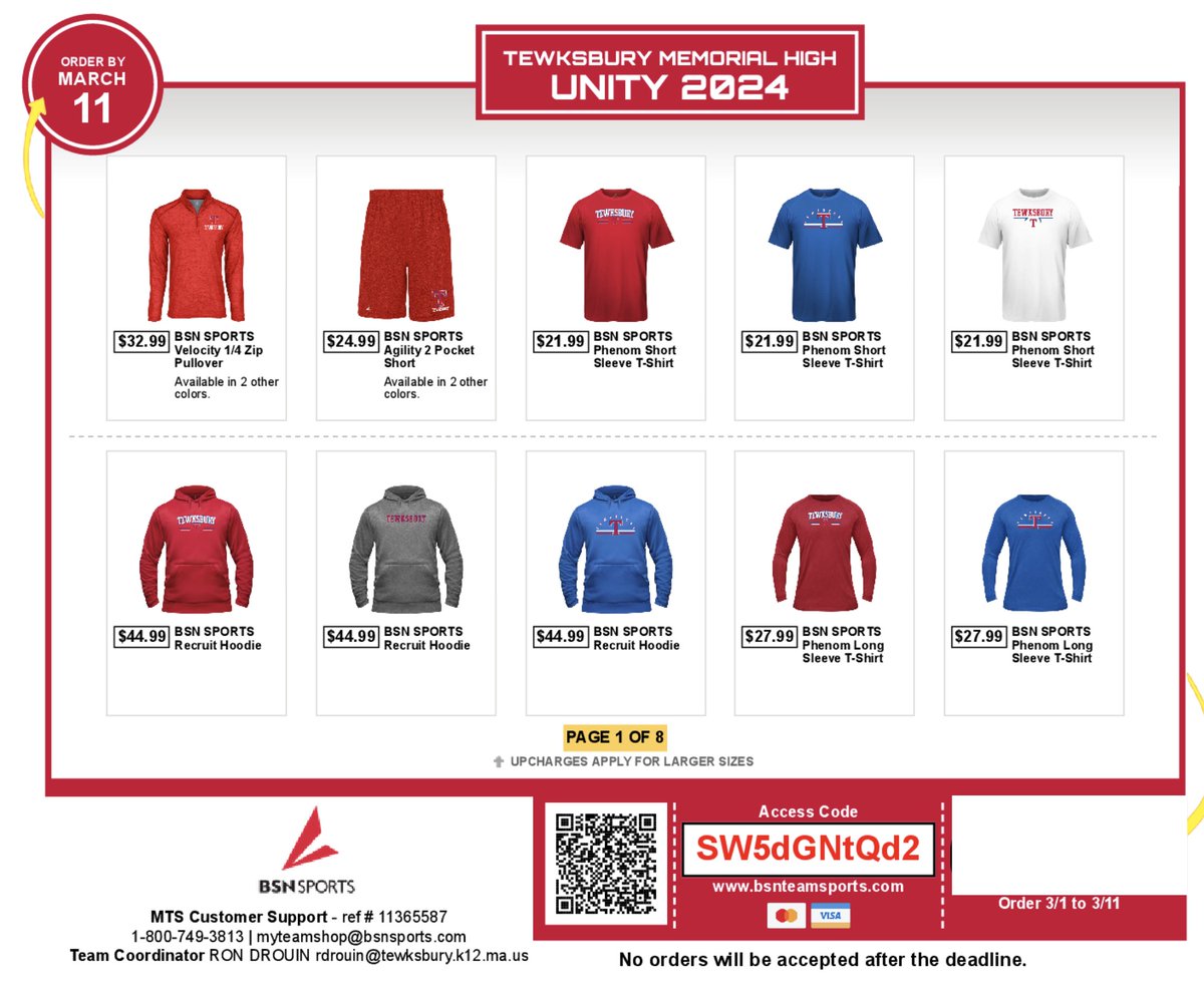 tmhstweets's tweet photo. Be ready! Get all your Tewksbury apparel sent directly to your home! 
Hurry, the shop closes on 03/11/2024!  https://t.co/S0bMReY1T1 https://t.co/hkjuebCCPt