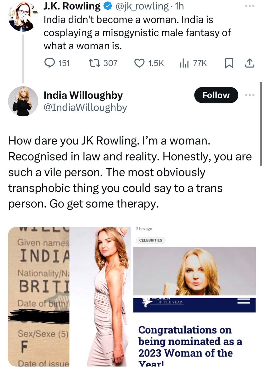 AFrazzledScot's tweet photo. “Show me a single example of when JK Rowling is transphobic” it’s literally all she does in her big castle https://t.co/6CvvpSasKY