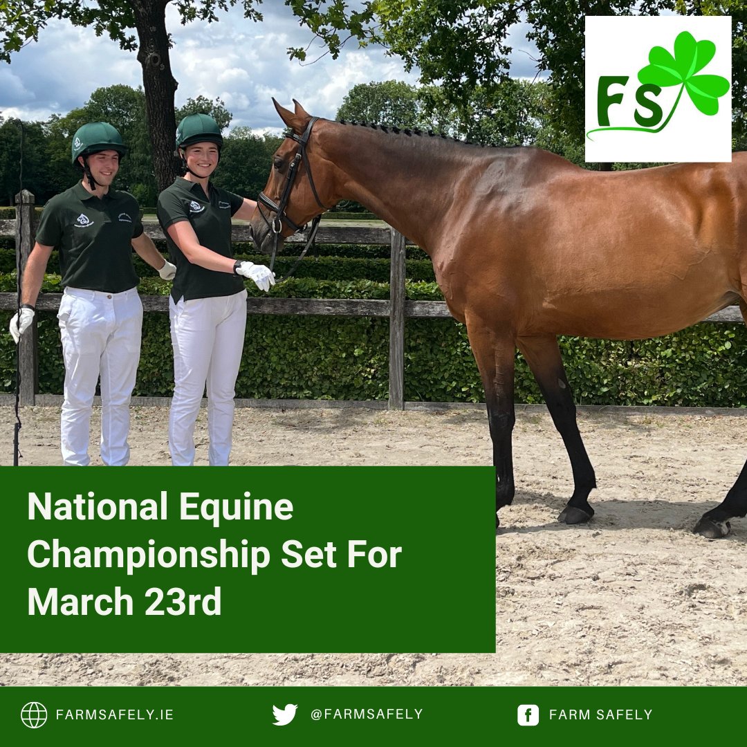 National Equine Championship Set For March 23rd.

Read more here: farmsafely.ie/national-equin…

#irishsport #equinechampionship #irishevents #irishhorses