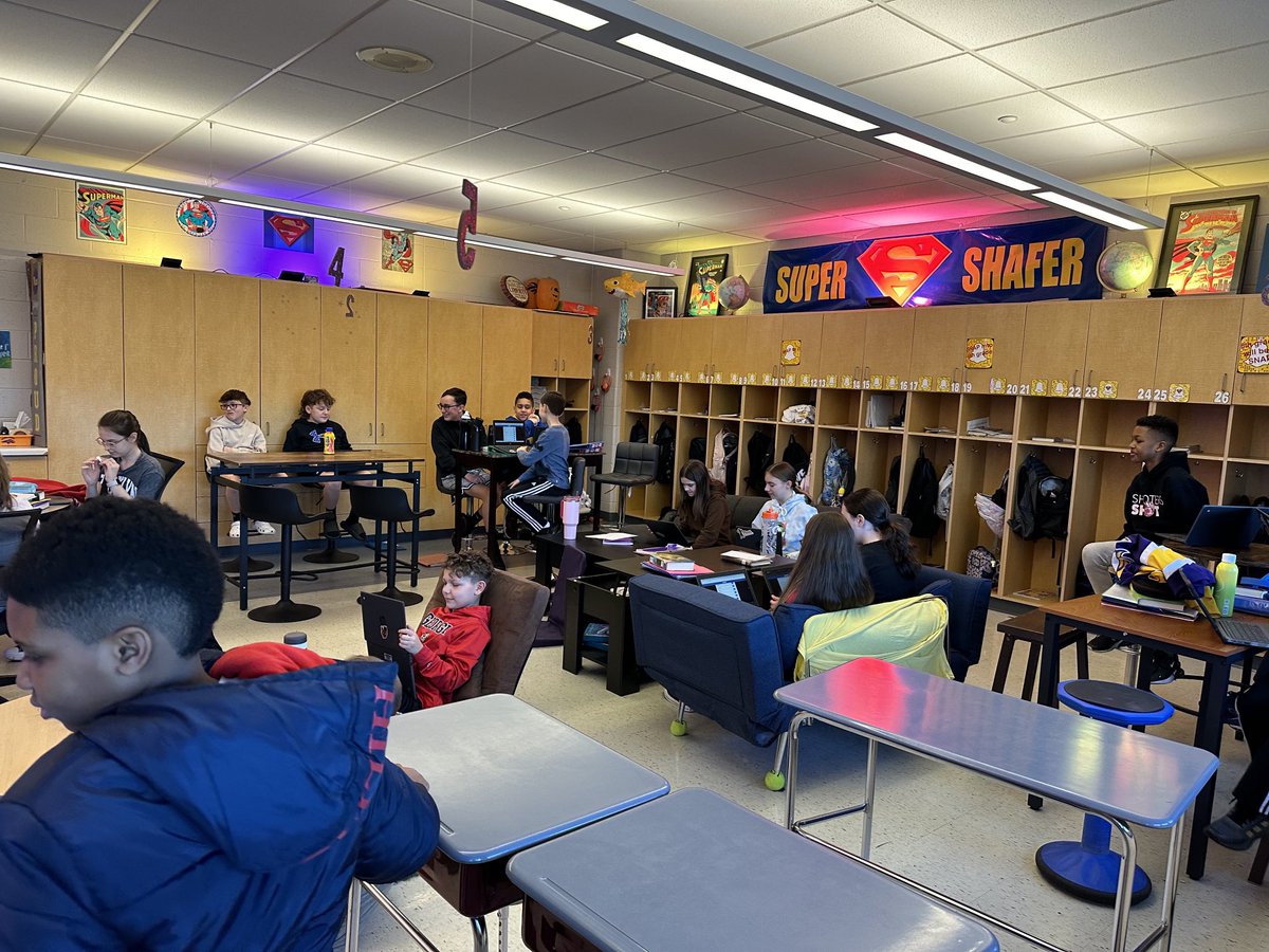 Great morning in Mr. Shafer’s social studies class at Holiday Park Intermediate School.