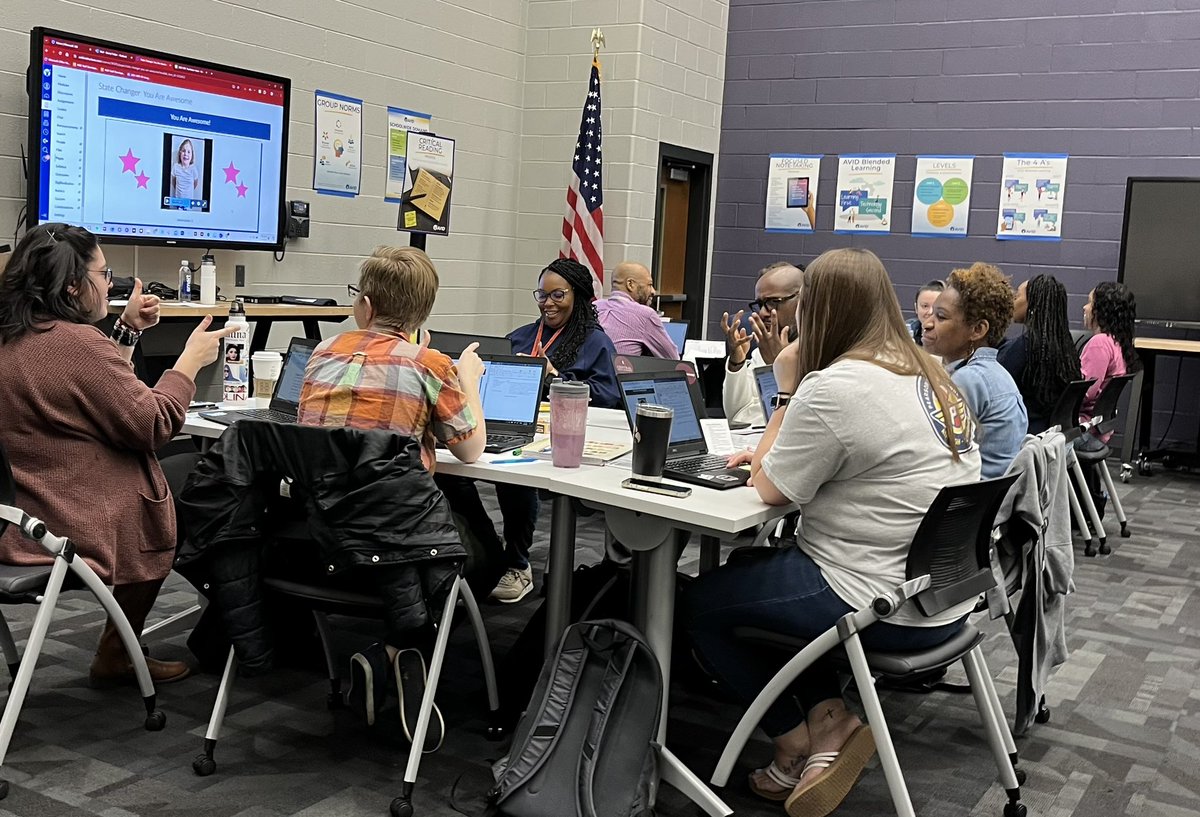 We’re already rockin’ in our “Creating Rigorous and Engaging Classrooms” AVID Path training! <a href="/AVID4College/">AVID</a>