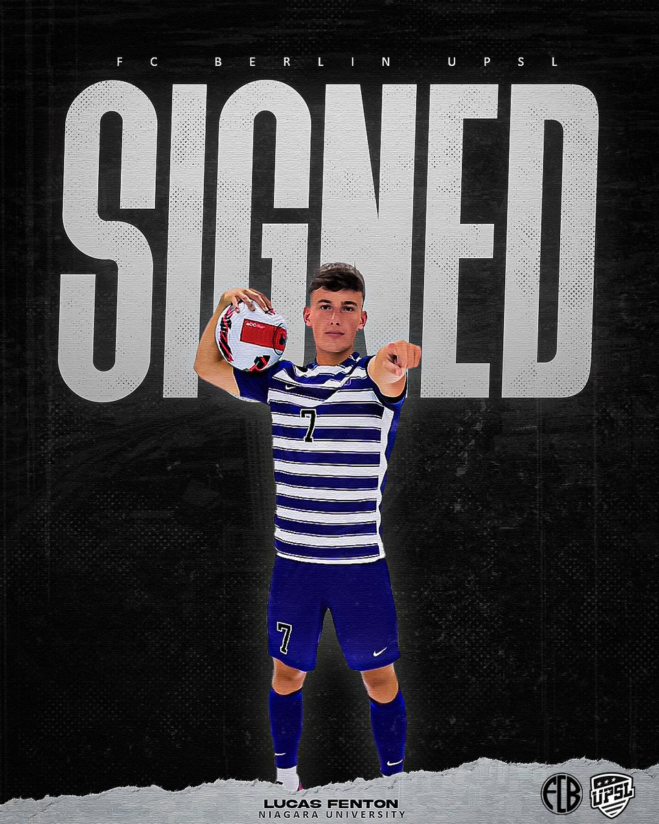 FC Berlin is excited to announce the latest addition to our squad - Lucas Fenton ✍️ The Scottish international comes from Niagara University from Genesee CC and is a key part of the midfield for the NU Men’s team, starting 15 of 17 games this season. @NiagaraMSOC