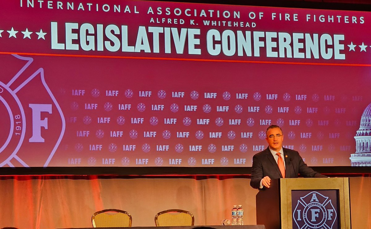 'Together at the local, state, and federal level, this @IAFFofficial was able to deliver huge wins. In North Carolina, we secured presumptive cancer legislation and civil service protections for our brothers and sisters in @PFFG947 and @WSPFFA' -@IAFFPresident #LegCon24 @PFFPNC