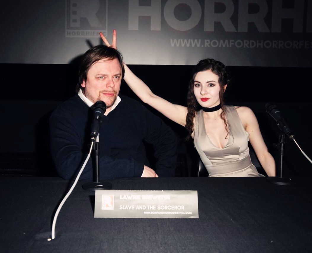 LawrieBrewster's tweet image. Now the @HexHorror team is heading back to Scotland after our fantastic screening at @romfordhorror where we premiered ‘The Slave and the Sorcerer’ and I almost won the award for best nipples after playing medieval torturer Arlo! 😅 almost… #HorrorFamily #HorrorCommunity #horror