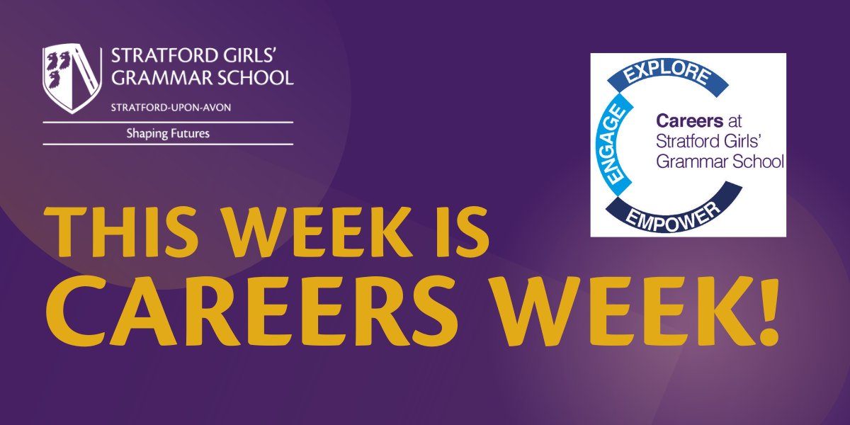 It's @CareersWeek! There is lots going on at SGGS this week, including the National Careers Challenge with Year 9 all day in the hall tomorrow, lunchtime speakers coming in throughout the week and Thursday is our careers fair! #ShapingFutures