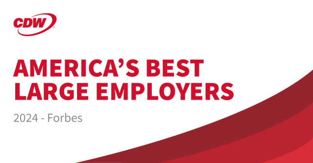 Have you heard? @CDWCorp has been named to the 2024 Forbes America’s Best Large Employers list! It feels great to be recognized for the work we do each and every day. #LifeAtCDW #AmericasBestEmployers dy.si/153QQ