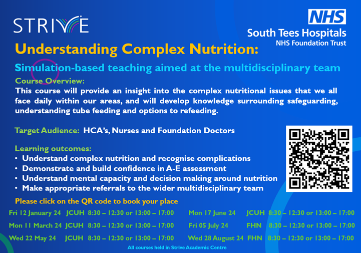UNDERSTANDING COMPLEX NUTRITION Hurry... places still available for Monday 11 March, both morning and afternoon sessions. Don't delay, book today! Please scan the QR code below to secure your place now.