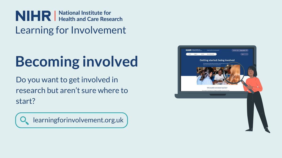 Do you want to get involved in research but aren’t sure how to begin?

Learn about public involvement and how to get involved here: learningforinvolvement.org.uk/topic/getting-…