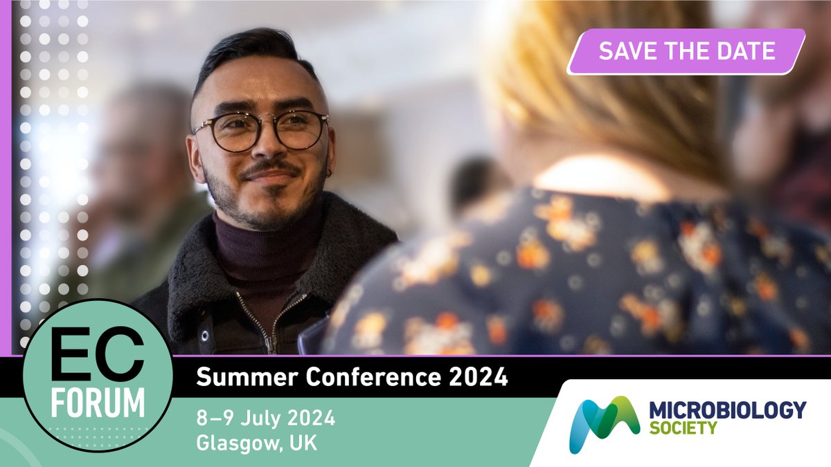 We are pleased to share that our Early Career Forum Summer Conference 2024 will take place 8–9 July at the University of Strathclyde, Glasgow. The theme this year is 'Microbiology in Society'. Find out more on our website: microb.io/4c1HXTu 👈 #ECConf24