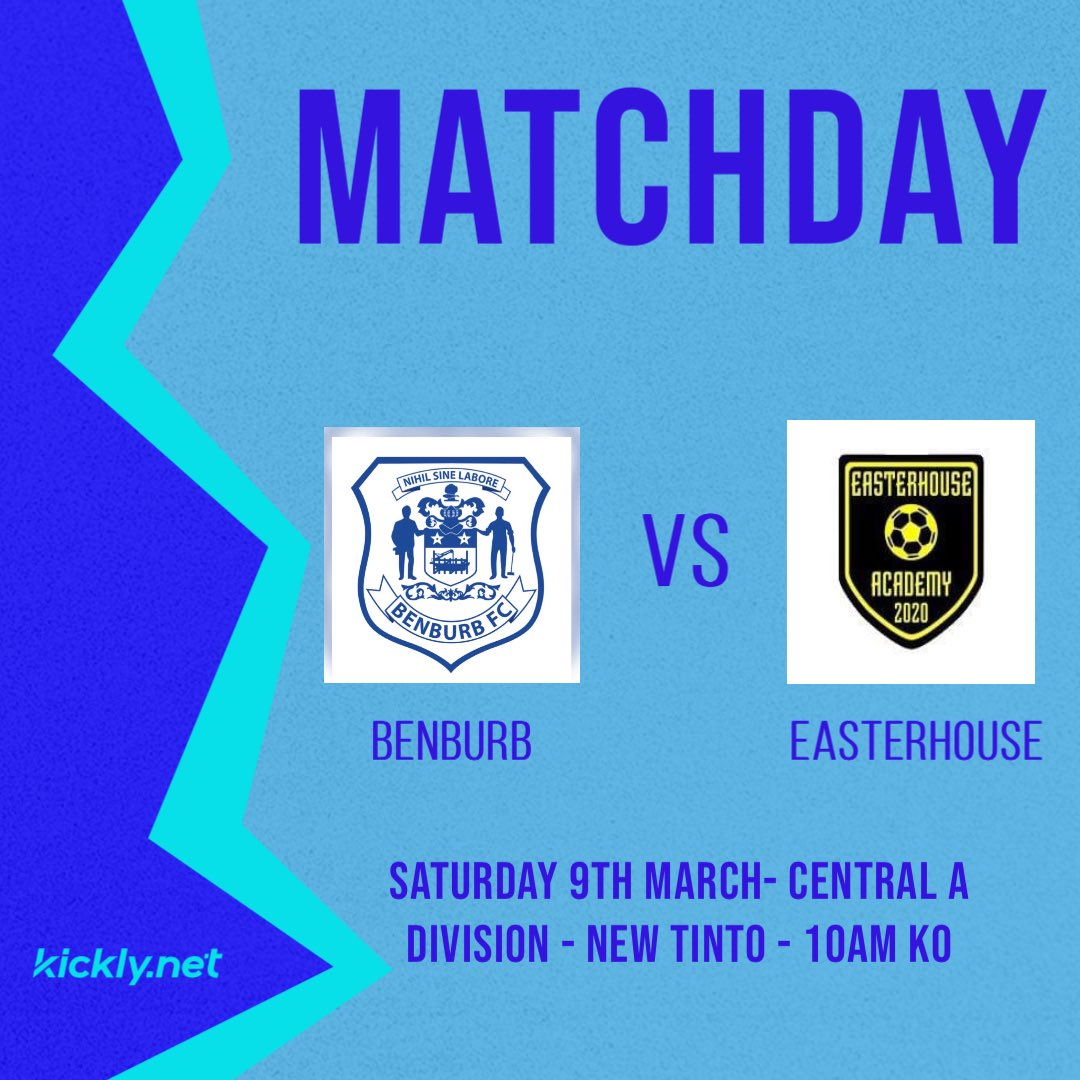 This Saturday we take on Easterhouse in league business. 

Come on the chookies 💪🏼⚽️🔵⚪️🔵⚪️