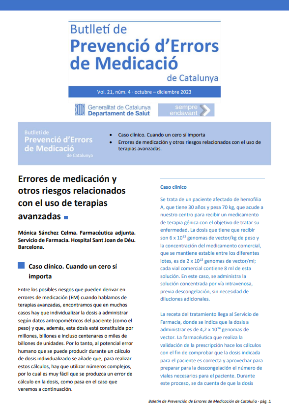 sefh_'s tweet photo. Cómo prevenir errores de medicación con terapias avanzadas 👉importante protocolizar procesos críticos como:

📦recepción y almacenaje
🧬preparación de la dosis
🏥transporte intracentro
💉adm y manipulación de muestras y excretas del paciente...
https://t.co/AiPBuGGJq9 https://t.co/CV84PxWdRy