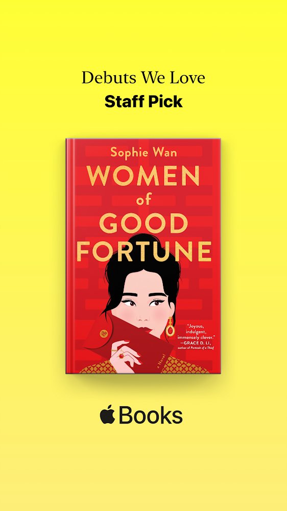 Sophie (@thesophiewan) on Twitter photo WOMEN OF GOOD FORTUNE is an <a href="/AppleBooks/">Apple Books</a> staff pick for March! Today is your last day to pre-order before this baby’s on shelves 🤩🤩 WOMEN OF GOOD FORTUNE is an <a href="/AppleBooks/">Apple Books</a> staff pick for March! Today is your last day to pre-order before this baby’s on shelves 🤩🤩
