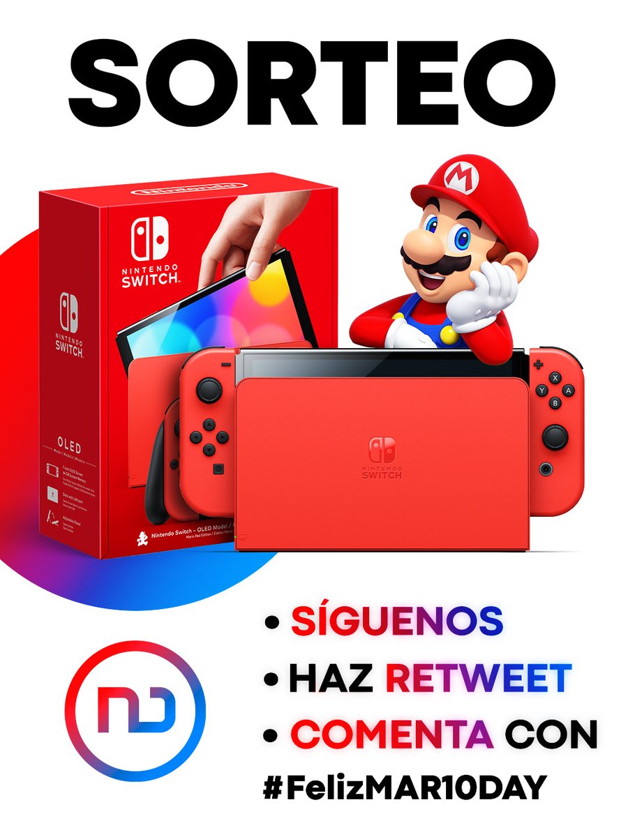 ♥️ Regalamos una Nintendo Switch OLED Roja Edición Super Mario ♥️

✅ Sigue a <a href="/Nintenduo/">Nintendúo</a>
✅ Repost a este post
✅ Cuéntanos a qué jugarías y con quién con el hashtag #FelizMAR10Day

¡¡¡¡Mucha Suerte y Feliz MAR10day a todos!!!!