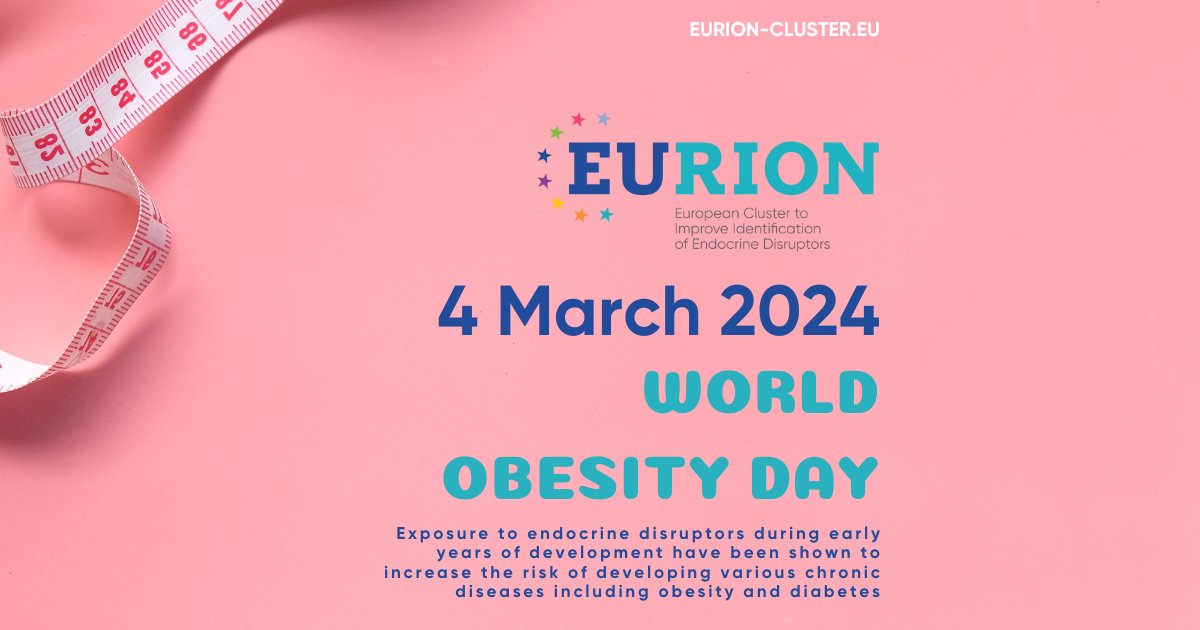 📢#WorldObesityDay highlights the factors that contribute to high obesity rates. Exposure to #EndocrineDisruptors is causally linked with obesity occurrence in humans. @EurionCluster is identifying new testing & screening methods to identify obesogens ℹ️👉 eurion-cluster.eu/policy-briefs/