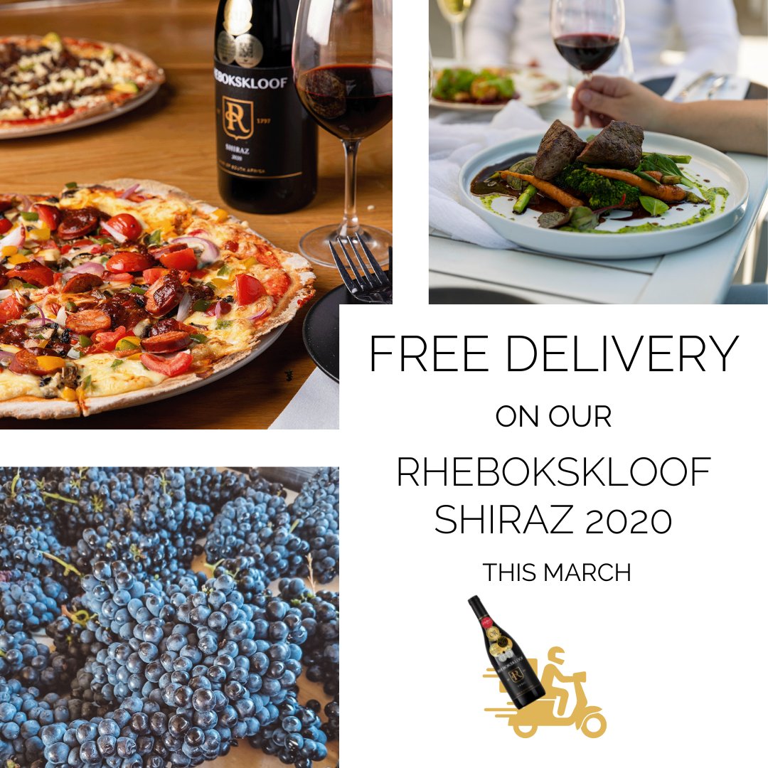 Our March #wine offer is here: FREE DELIVERY on our multi-award winning Rhebokskloof Shiraz 2020! We think it is the perfect wine for pairing with those big #Easter holiday dishes and with chocolate! SHOP: rhebokskloof.co.za/wine/
