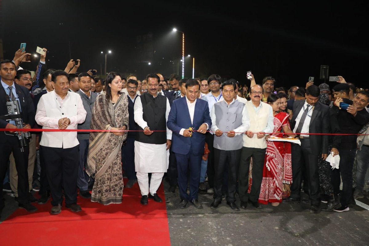 "We will extend an invitation to Hon'ble Prime Minister Narendra Modi to dedicate the 9km long Guwahati-North Guwahati bridge, once completed in December 2024. To ease congestion in Guwahati, we opened the South Bank Elevated corridor today, which is a part of the bridge, for the