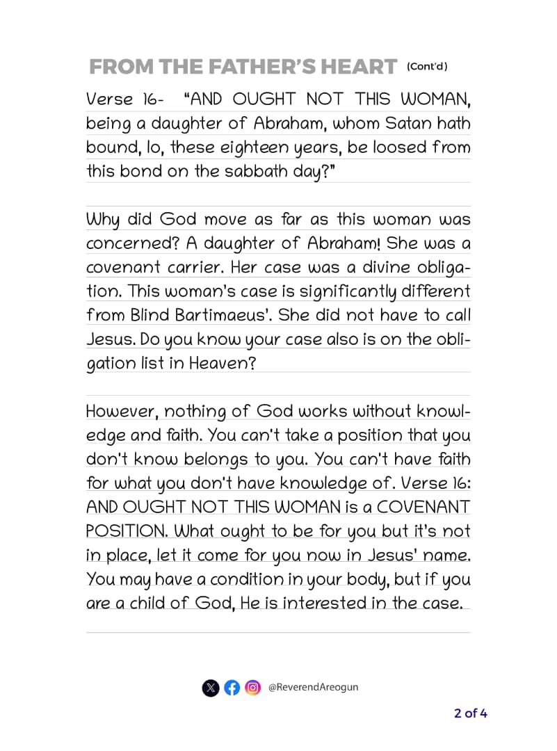 ReverendAreogun's tweet photo. This is from my heart to you this week:

God does not deal with people by the colour of their skin but by the COVENANT!

Live a covenant-compliant life this year!

Read the full message below.

You’re blessed!

#CovenantLife
#DivineTakeovers 
#ReverendAreogun 

#HappyNewWeek https://t.co/ViSB92pmqf