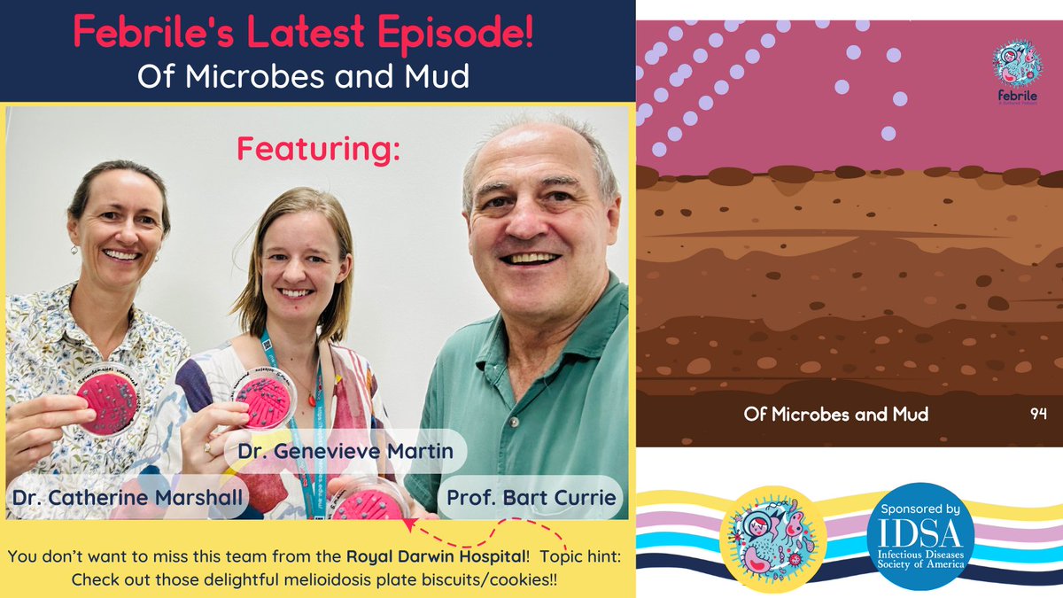 New @febrilepodcast episode out now! Drs. Genevieve Martin (@GenevieveEMart1), Catherine Marshall, and Bart Currie from the Royal Darwin Hospital share their approach to Burkholderia pseudomallei aka melioidosis. Available wherever you listen to podcasts.