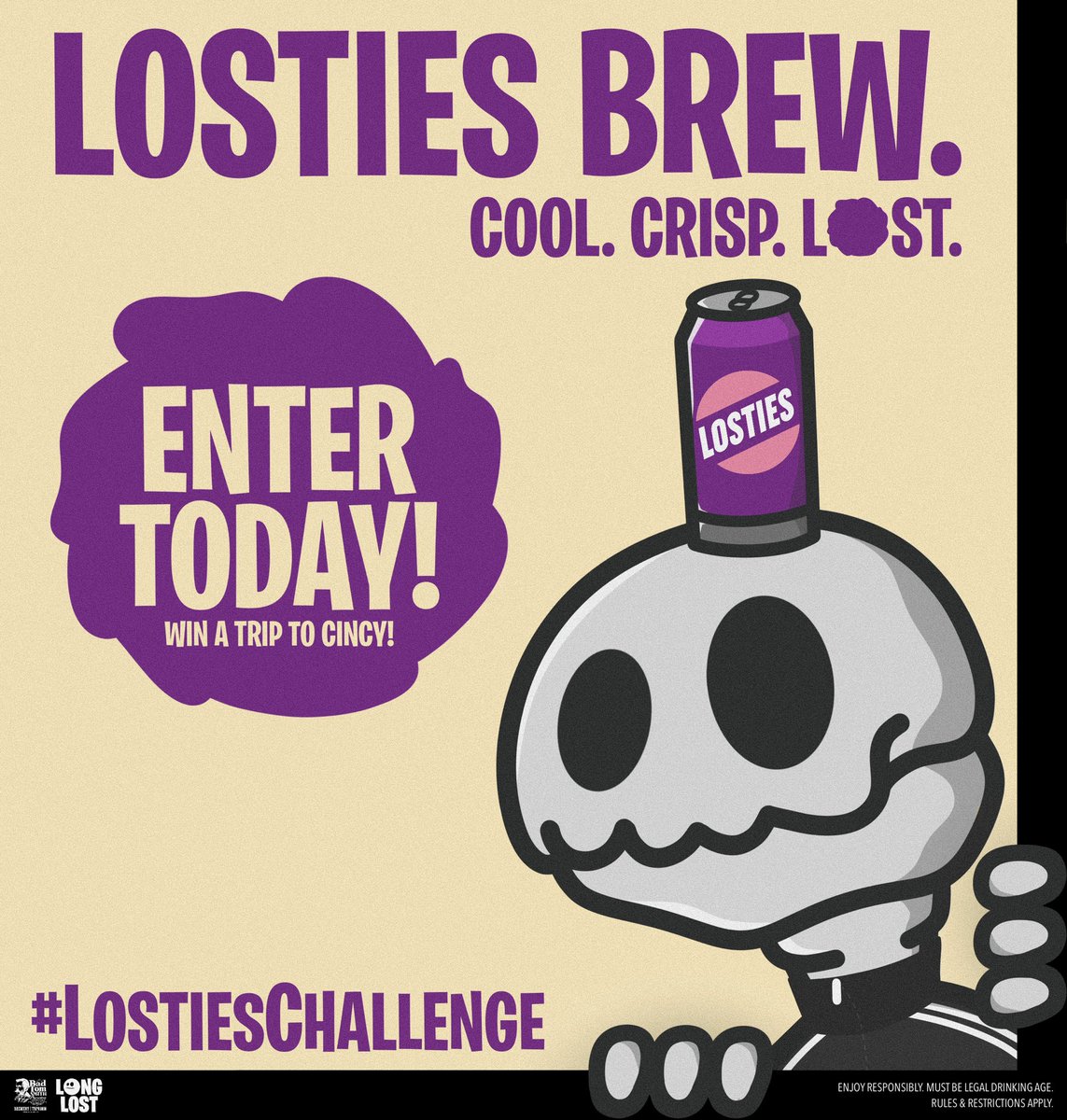 you could win a trip to cincy

post a pic or video of a #losties can atop your head using #lostieschallenge for a chance to get lost in cincinnati, watch a <a href="/Reds/">Cincinnati Reds</a> game &amp; drink losties at the bad tom smith tap room 🍻

order <a href="/lostiesbrew/">LOSTIESBREW</a> below 🔽