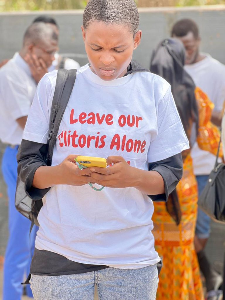 #EndFGMGambia 
We will not stop, nor relent!!!!!!
FGM is inhumane and barbaric!!!

Leave our clitorises alone!!! 
Leave our Vaginas alone !!! 
Leave our bodies alone!!! 

Do not cut us!!!
FGM is not Islamic!!!!!!
#EndFGMGambia