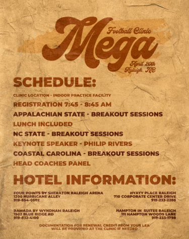 SCFCA (@scfca1) on Twitter photo NC Spring dates and Mega Camp. <a href="/PackFootball/">NC State Football</a> <a href="/SoSportsCentral/">Southern Sports Central Radio Network™</a> NC Spring dates and Mega Camp. <a href="/PackFootball/">NC State Football</a> <a href="/SoSportsCentral/">Southern Sports Central Radio Network™</a>
