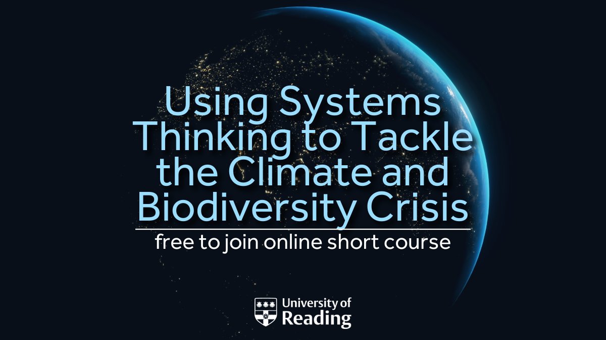 How can a #SystemsThinking mindset transform your approach to the #climate and #biodiversity crisis? Sign up to our free to join course on @FutureLearn to find out! Facilitated from Monday 11th March to Sunday 7th April by Professor Tom Oliver🌱🌎🧠research.reading.ac.uk/social-and-app…