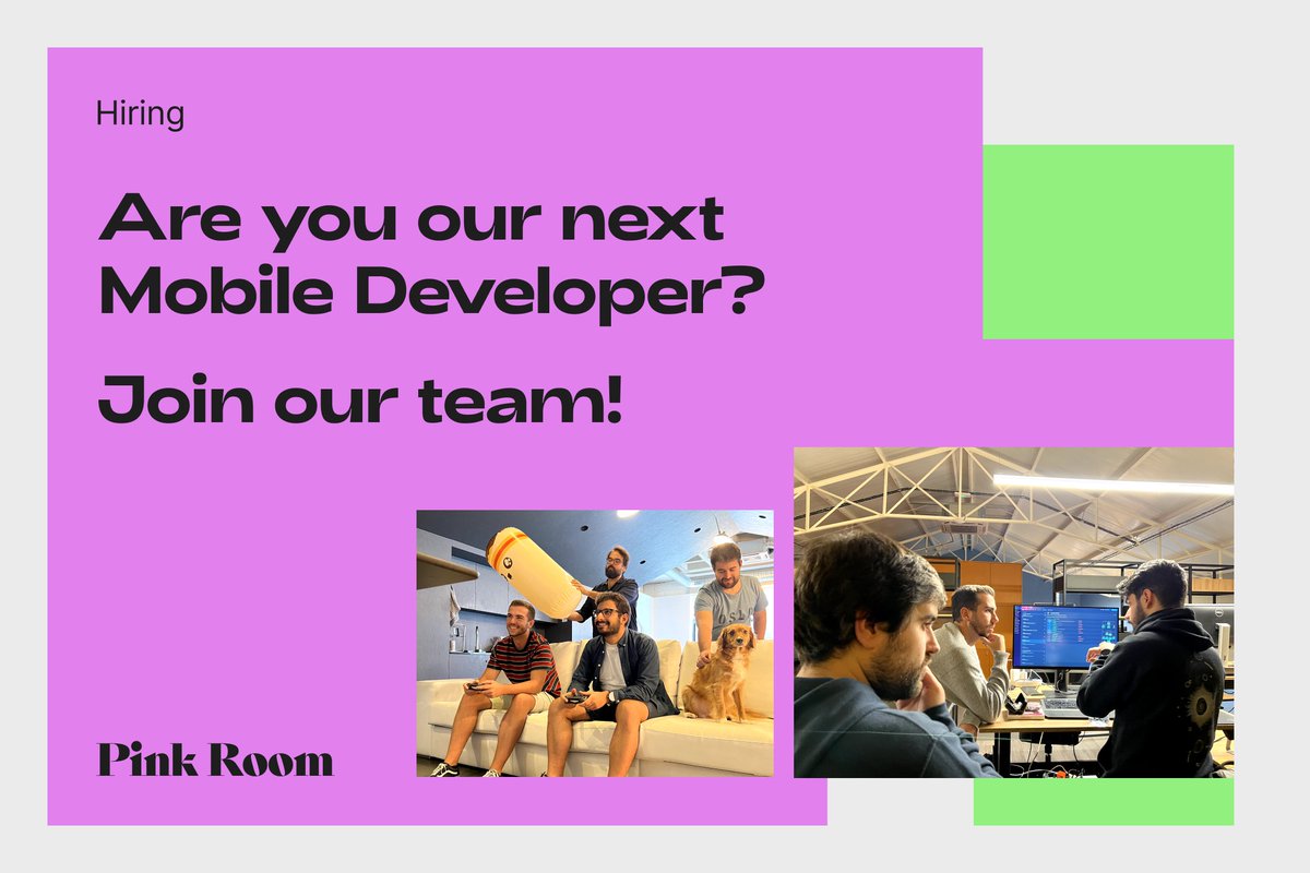 Are you a Mobile Developer experienced in Android or iOS? Got experience with Kotlin or Swift? Pink Room is looking for YOU! 🚀✨

Join our mission to make tech accessible &amp; impactful. Ready to elevate your career? Link in bio to apply! 📲💥