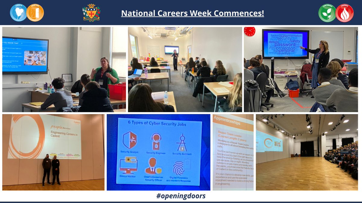 What a fantastic start we've had to #NCW2024! We've had visiting speakers from @CadentGasLtd @NHSuk @LivUni & @AlderHey to share opportunities in #Engineering #CyberSecurity #Languages #SpeechandLanguage & the various #pathways to #careers in these sectors! #OpeningMinds