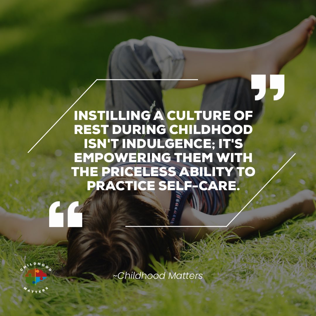 Normalizing rest in childhood is nurturing a lifelong love for balance and wellbeing. As parents, let’s also ensure we don’t over-schedule them, allowing space for rest and play. #SelfCare #ChildhoodNurturing #restisimportant #restisproductive #childhoodmatters