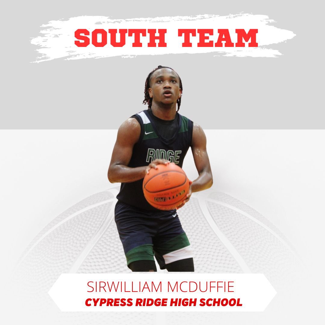 Congratulations 🎉 to SIRWILLIAM MCDUFFIE from @CyRidgeMbb for being selected to play in the Texas Academics All-Star Game 🏀 #TAAG #HiddenGems