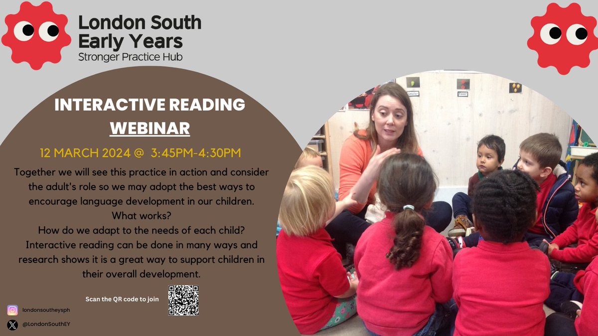 Join the hub next week for a session on interactive reading. Sign up: forms.gle/13fXrV9tnGCA1C… @ncbtweets @EducEndowFoundn @CDPS_Southwark @CoinStreet @CDResearchSch