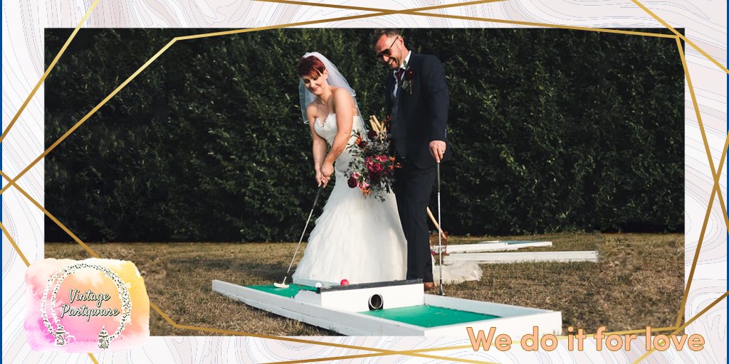 Let’s PAR-TEE ⛳🏌️‍♀️ 3, 6, or 9 hole crazy golf at your wedding isn’t PUTTERly outrageous. In fact, we are all FORE it. 📸 Ben Chapman Photos #Wedding #CrazyGolf #GettingMarried #Norfolk #NorfolkWedding