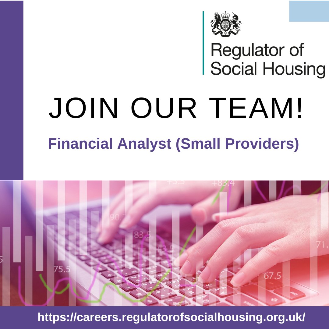 We are looking for a financially able individual to join our Small Providers team, to be responsible for undertaking proportionate regulation of all small registered housing providers. Find out more: …reers.regulatorofsocialhousing.org.uk/job/523998