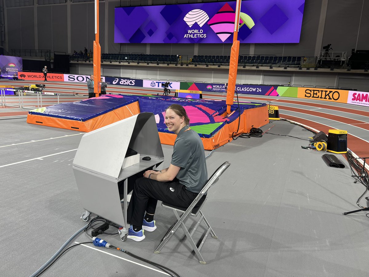 An honour to have spent the last few days in Glasgow for World Indoors! The duty sheet gods smiled VERY favourably giving me a high jump, a pole vault and an EDM! Only complaint is that world record didn’t quite happen…. 😂
