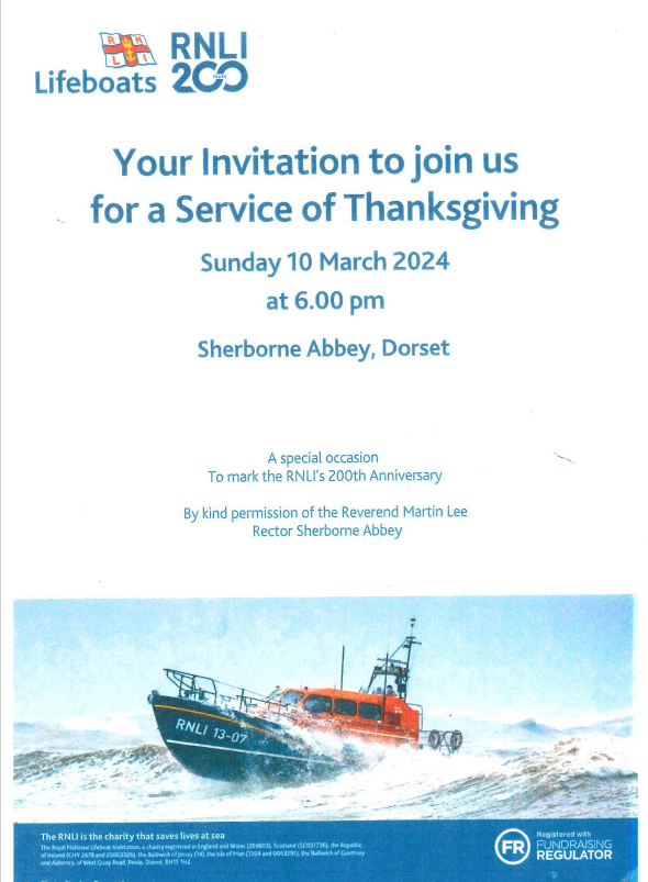 This Sunday, a special Evensong to mark the RNLI's 200th anniversary #RNLI200 #RNLI @DioSalisbury