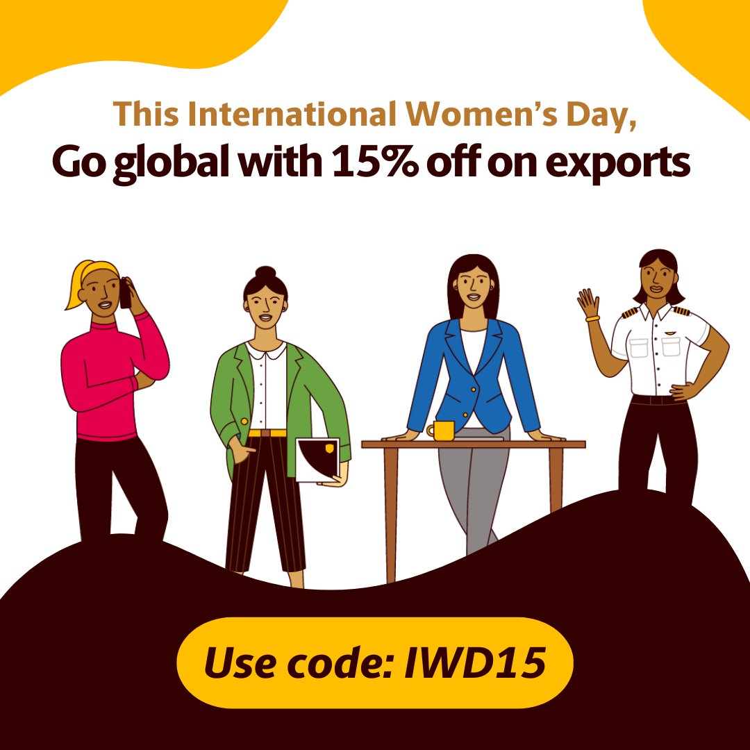 UPS_UK's tweet image. 🌟 International Women's Day Discount! 🌟
We’re offering 15% off on export shipping to UK businesses! Use promo code: IWD15 at check out on ups.com/gb