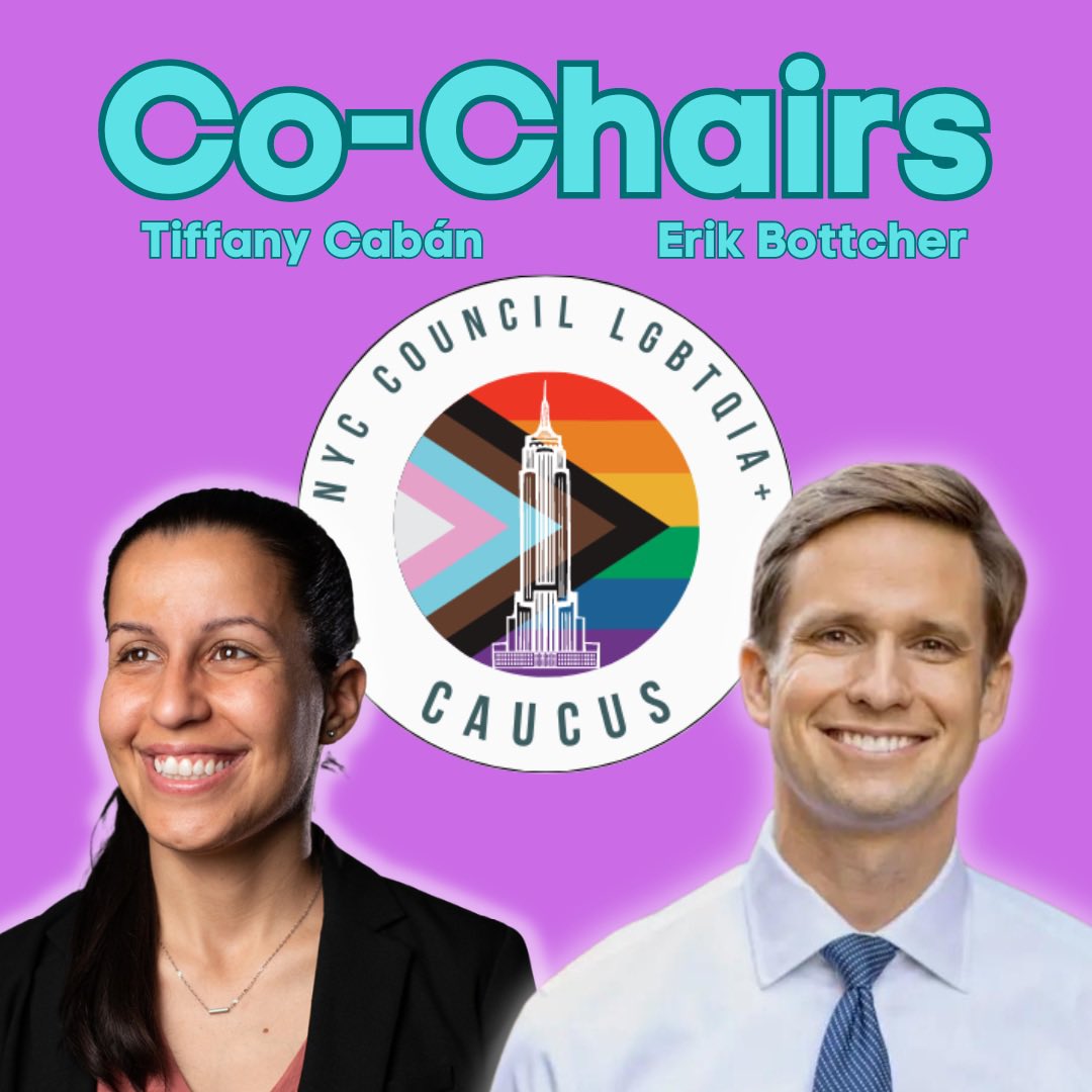 Super excited that @ebottcher is joining me as Co-Chair of the Council's LGBTQIA+ Caucus this term! I can't wait to get to work on furthering our shared vision for queer liberation and community-led safety throughout the city.