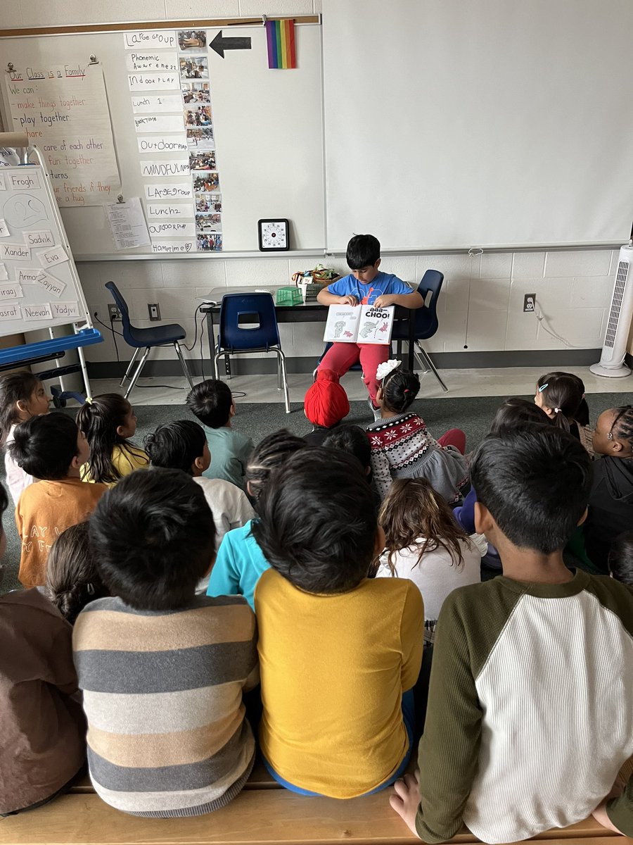 Our students love sharing their books with the class. @HeggertyPA has helped our students with their letter recognition, sounds and blending. It’s a wonderful program and we love the results! <a href="/TribuneDrive/">Tribune Drive P.S.</a> <a href="/InquiringKs/">Sue Huys</a>