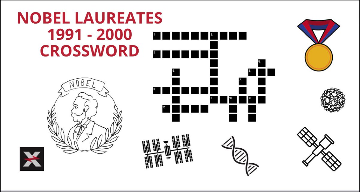 Our 10th Nobel Laureate crossword puzzle focuses on prizes awarded between 1991 and 2000. Learn and revisit some historical chemistry, terminology and background on key historical figures in this field. bit.ly/NobelCWX