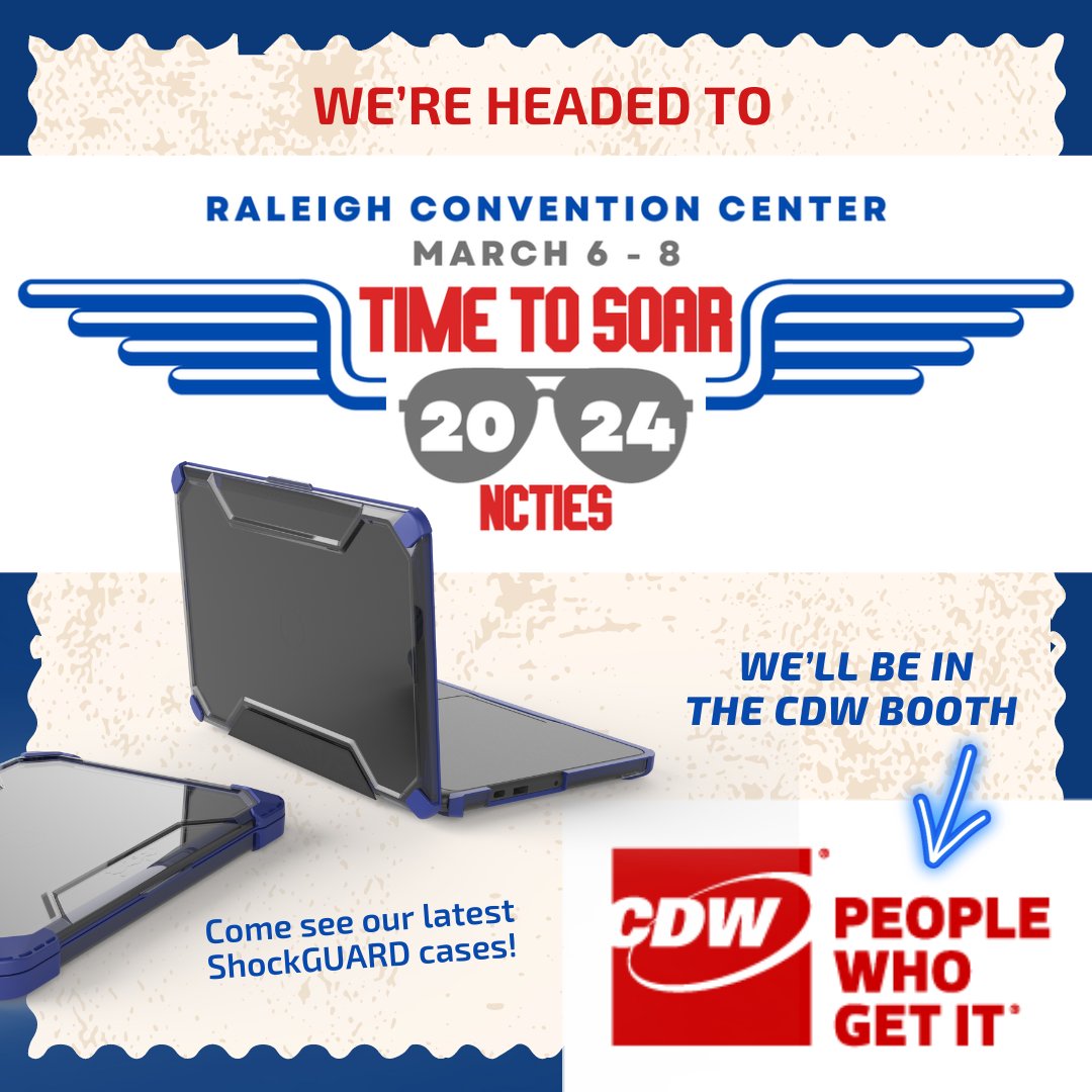 HG_Gear's tweet photo. This week we're heading to North Carolina for NCTIES 2023! Come check us out on Thursday and Friday in the CDW booth and chat with our team to learn more about Higher Ground.
#hggear #movetohigherground #protectionsolutions #peakperformance #k12solutions #edtech #ncties24 https://t.co/0XsEbAkJ6f