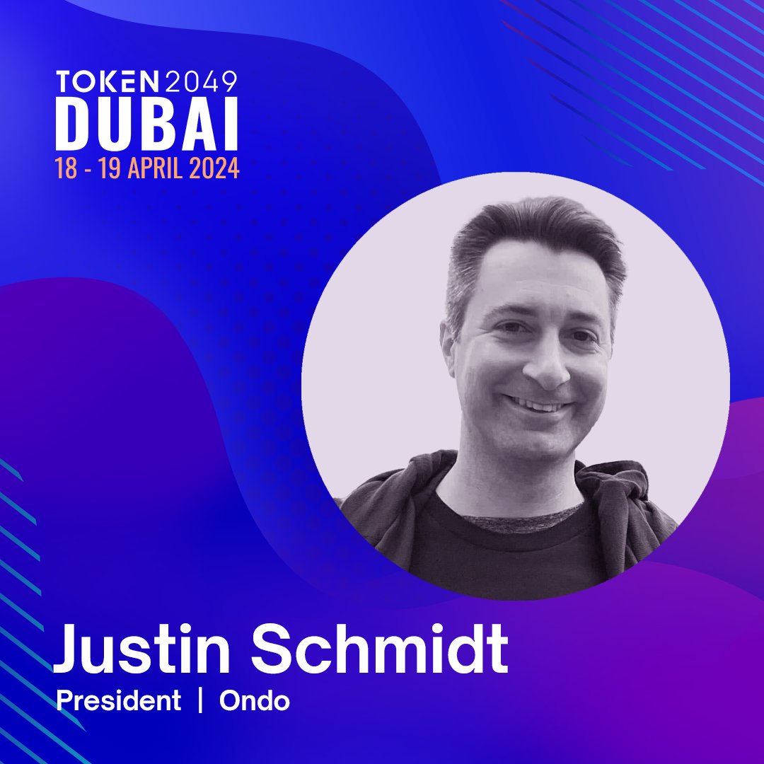 Excited to be returning as a speaker at <a href="/token2049/">TOKEN2049</a> in April in #Dubai, the can't-miss crypto event of the Spring.  Come chat about <a href="/OndoFinance/">Ondo Finance</a>, #stablecoins, #tokenization, #RWAs, and more.  See you there!